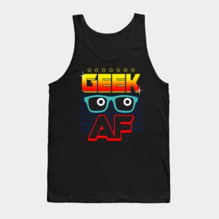 Proud Geek 80's Style Retro Rad Geek Meme Gift For Cool Geeks Tank Top